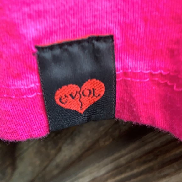 EVOL safety pin 100% pink cotton T-shirt. New! - Picture 5 of 9